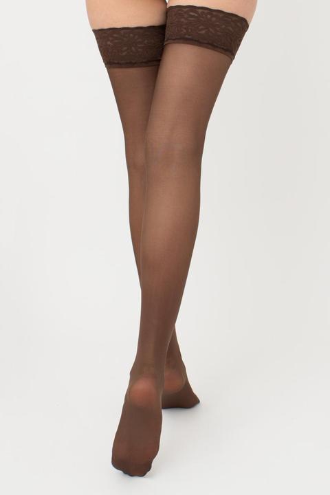 Actual product image Giulia Emotion 40 stay up stockings, colour cappuccino, size 42-46 (40 DEN, 42 - 46)