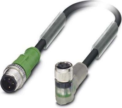 Produktbild Phoenix 1694884. Kabellänge: 0,3 m, Stecker: M12. Produktfarbe: Schwarz