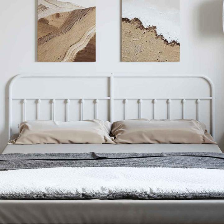 Immagine prodotto VidaXL Kopfteil Metall Weiss 180 cm, Farbe: Weiss, Material (187 x 3 x 100 cm)