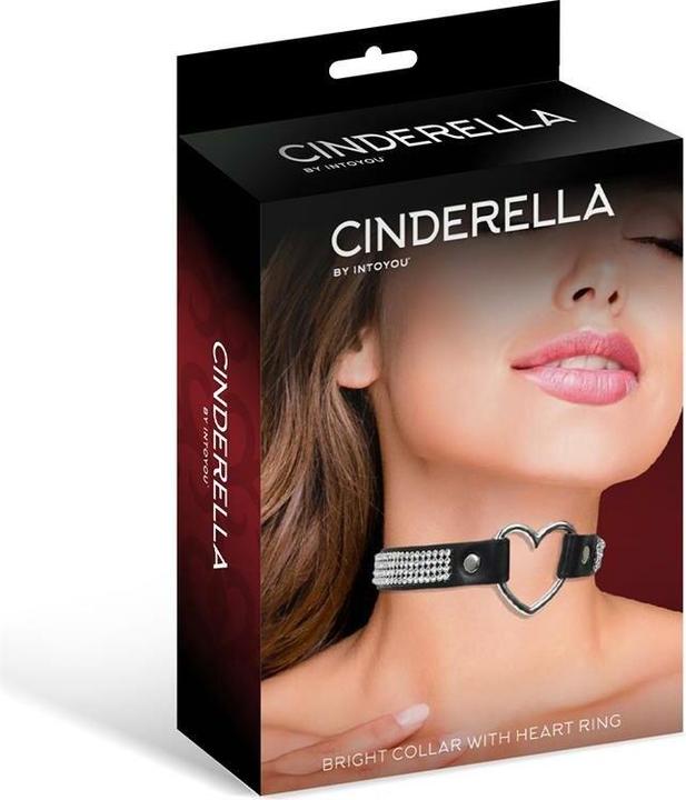 Immagine prodotto Cinderella Collana con cuore e strass in similpelle Taglia unica (Taglia unica)