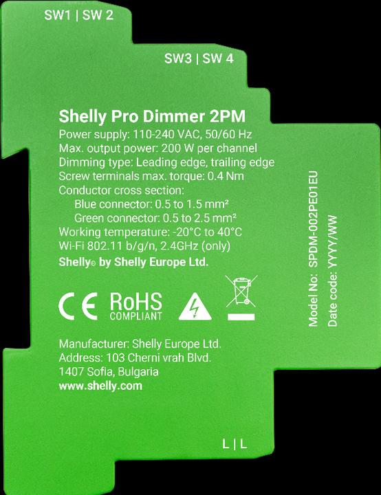 Immagine prodotto Shelly Pro Dimmer 2PM