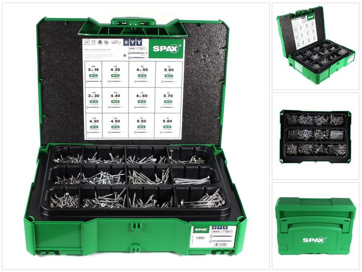 Spax Montagekoffer T-Loc Systainer (1385 Schrauben pro Stück)