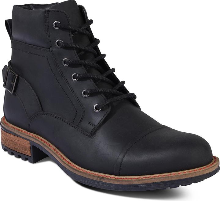 Actual product image Joe Browns Cleated Sole Buckle and Zip Leather Army Boots (46)