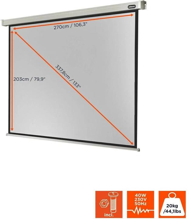 Actual product image Celexon Motor Professional, Canvas, 4:3 (133", 4:3)