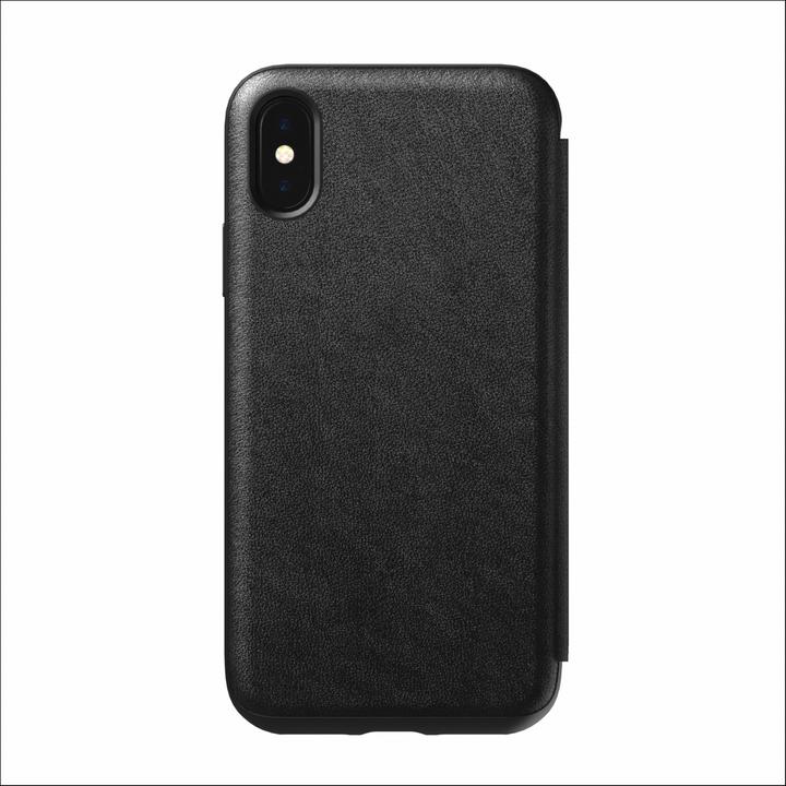 Immagine prodotto Nomad Tri-Folio in pelle robusta nera per iPhone X / Xs (Apple iPhone X, Apple iPhone XS)
