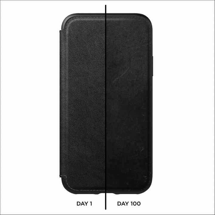 Immagine prodotto Nomad Tri-Folio in pelle robusta nera per iPhone X / Xs (Apple iPhone X, Apple iPhone XS)