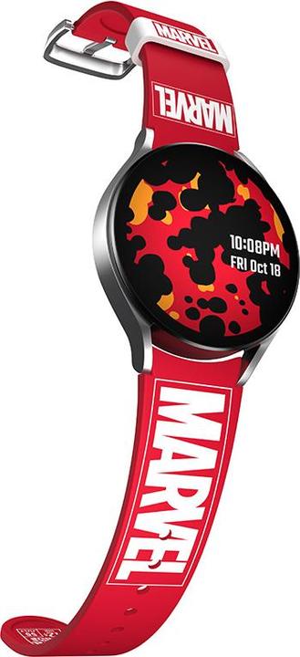 Actual product image Moby Fox Marvel Logo Samsung Smartwatch Band (Silicone, 4, Galaxy Watch 6, 5 Pro)