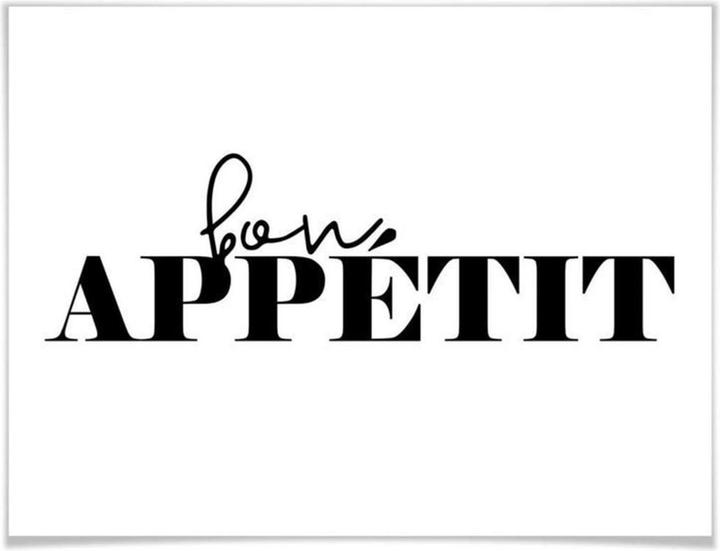 Trenddeko Poster Bon Appetit 40 x 50 cm, Papier (11,5 x 11 x 63 cm)