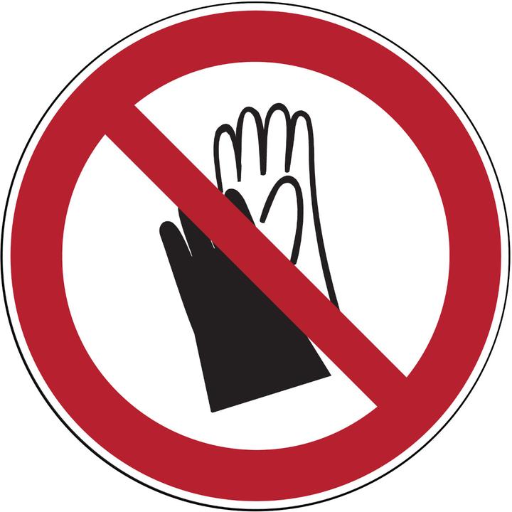 Productafbeelding Brady PIC 222-DIA 200-B7541, Verbodstekens - dragen van beschermende handschoenen verboden