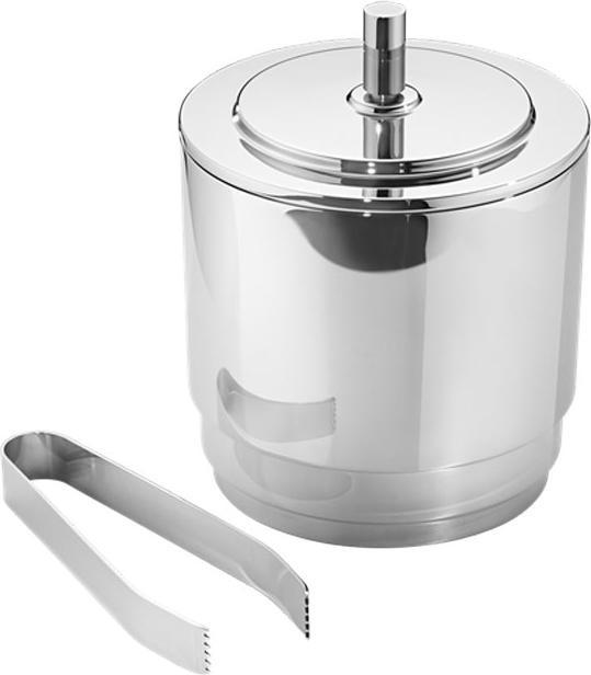Produktbild Georg Jensen Eisbehälter mit Zange MANHATTAN Silberfarben