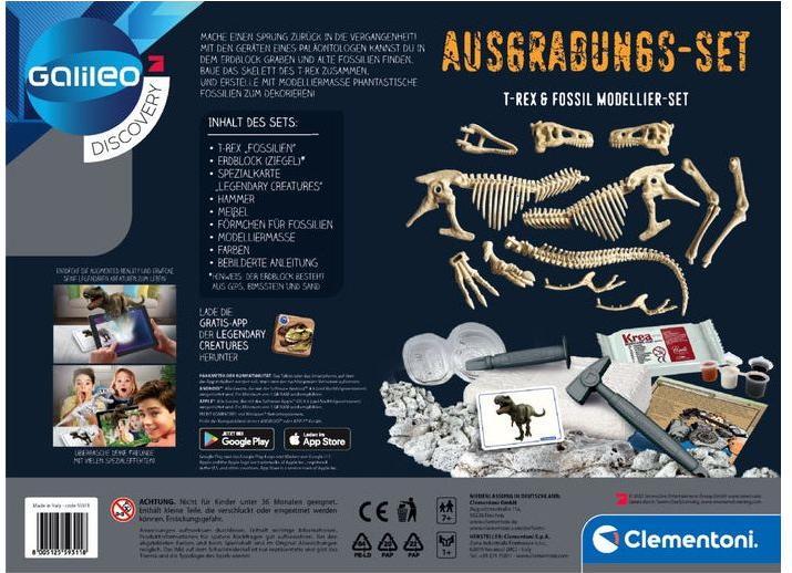 Actual product image Clementoni ExcavationSet TRex Fossil EN