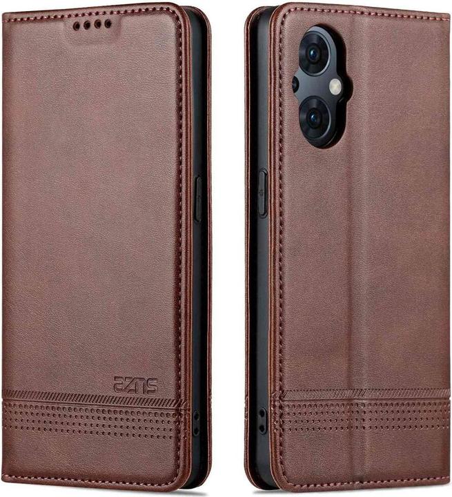 Actual product image Cover-Discount OPPO Reno8 Lite - Stand Flip Case Cover brown (Oppo Reno 8 Lite 5G)