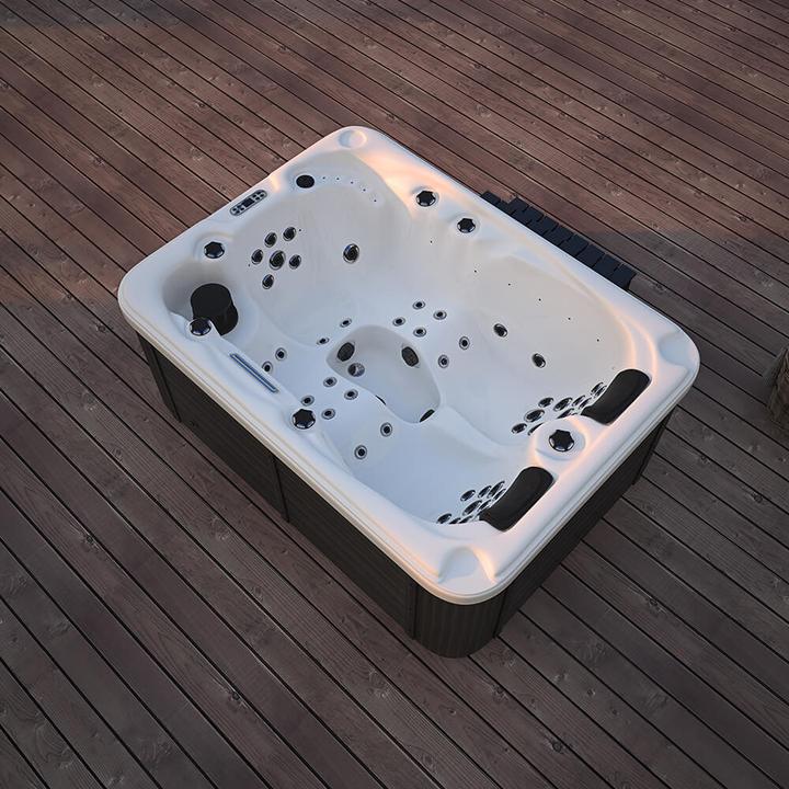 Produktbild Home Deluxe Outdoor Whirlpool GARDEN, 51 Massagedüsen, Beleuchtung, Treppe und Thermoabdeckung, 2 Personen