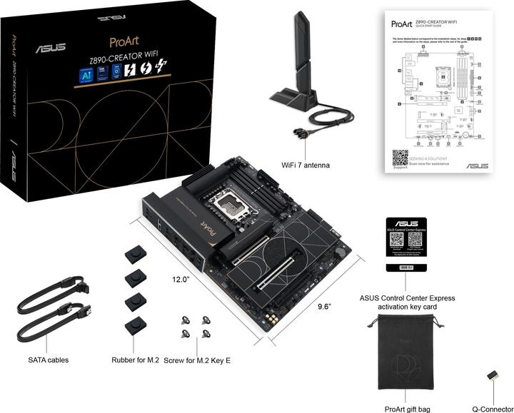 Produktbild ASUS MB PROART Z890-CREATOR WIFI (Intel,LGA1851,DDR5,ATX) (Socket S1, Intel Z890, ATX)