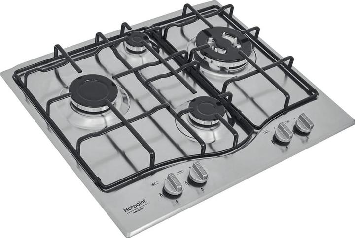 Actual product image Hotpoint PCN 642 T/IX/HAR Stainless steel Built-in hob 60 cm Gas 4 Cooker(s)
