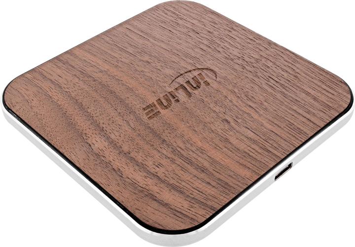 Produktbild InLine Qi woodcharge, wireless fast charger, Smartphone kabellos laden, 5/7,5/10W/15W, Typ-C (15 W)