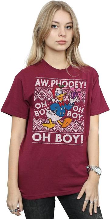Immagine prodotto Disney Donald Duck Christmas Fair Isle Maglietta Ampia Donna (XXL)