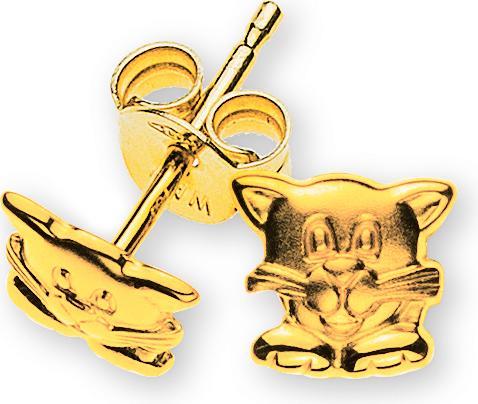 Immagine prodotto Muau Orecchini a perno in oro giallo 750, 7mm (Oro giallo 750/18 carati)