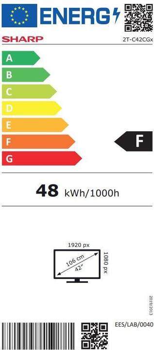 Energy Label Sharp 32BI2EA (32", LED, HD ready, 2021)