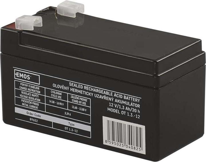 Emos Wartungsfreier Blei-Akku 12 V/1,3 (1 Stk., Gerätespezifisch, 1300 mAh)