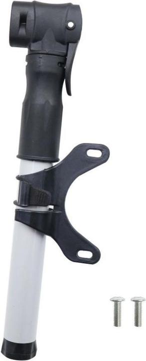 Actual product image Alogy Bicycle accessory OEM Mini pump with mounting bracket for bike / scooter FSPMP-387 black silver