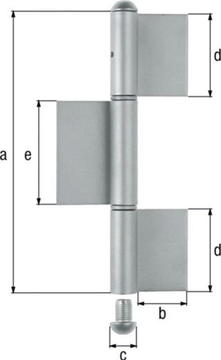 Actual product image GAH Construction strap 3-part for welding on Steel rawRound head 240/50/16/70 mm