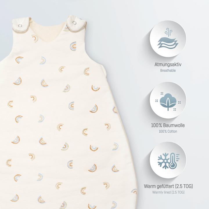 Actual product image Julius Zöllner Sky baby sleeping bag - Little Bow (52 cm, 2.5 TOG, All-season)