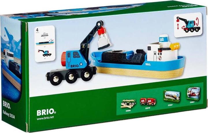 Actual product image Brio Container ship with crane truck