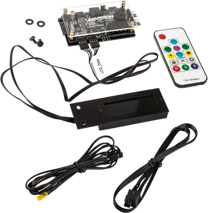 Image du produit Lamptron TC20 PCI ventilateur RGB et contrôleur LED - noir (1 Ventilateur)