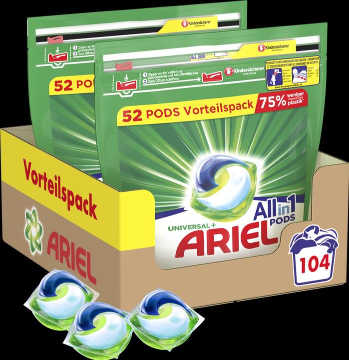 Ariel Pods tout-en-un (104 Cycles de lavage, Pods)