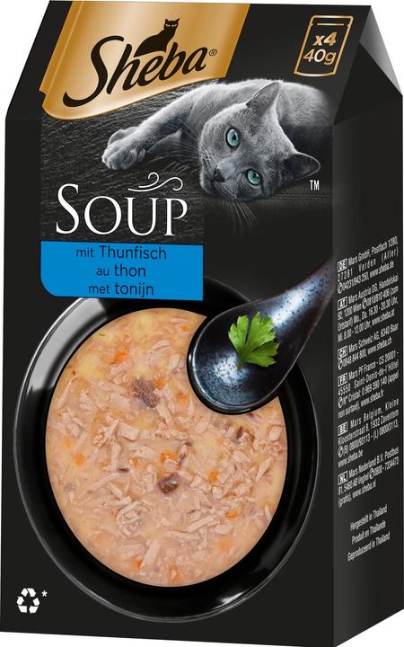 Produktbild Sheba SOUP Multipack Portionsbeutel Thunfisch (Adult, 10 Stk., 1600 g)