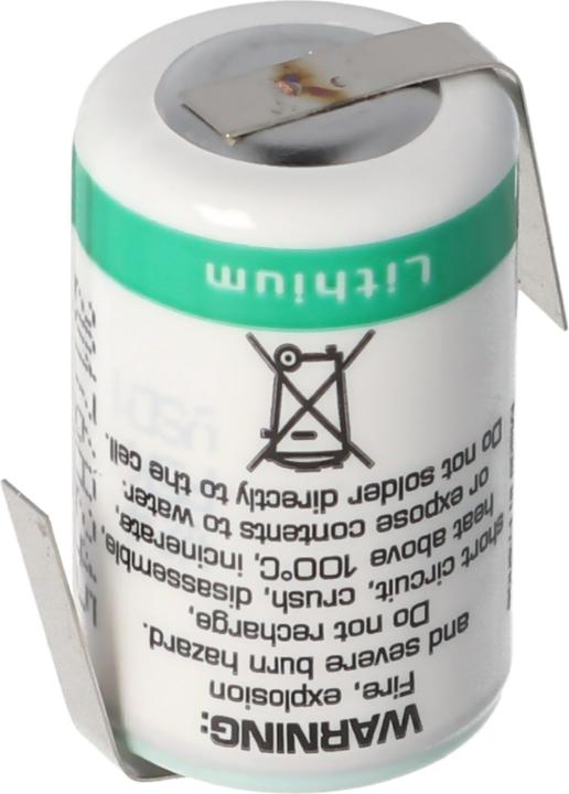 Actual product image Saft Batterie LS14250CNR, Size 1/2 AA, Lötfahnen Z-Form (1 pcs., AA, 1100 mAh)