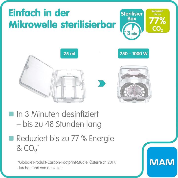 Immagine prodotto MAM Ciuccio originale in silicone, 2 pezzi, 0-6 mesi (2 x, fino a 6 M.)