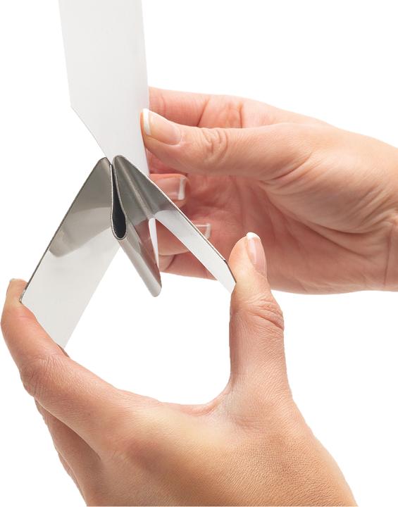 Actual product image Deflecto 794161 Brochure holder stainless steel 1 pc (W x H x D) 50 x 50 x 67 mm