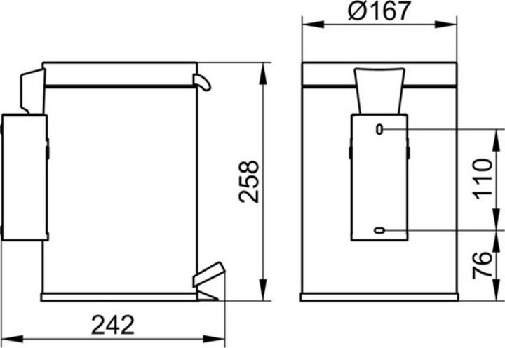 Actual product image Keuco Hygiene waste bin PLAN wall-hung chrome finish chrome finish (3 l)