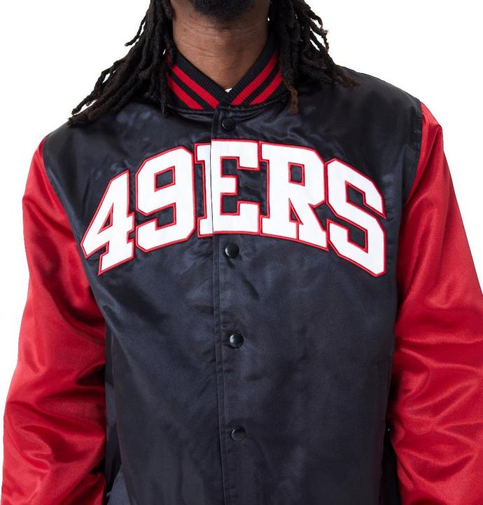 Produktbild New Era Varsity Satin Bomber Jacke San Francisco 49ers - L (L)
