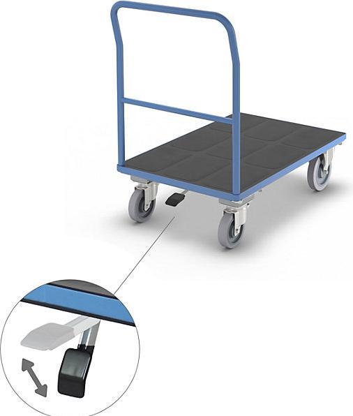 Image du produit eurokraft pro Chariot à tablettes à panneaux latéraux grillagés (500 kg)