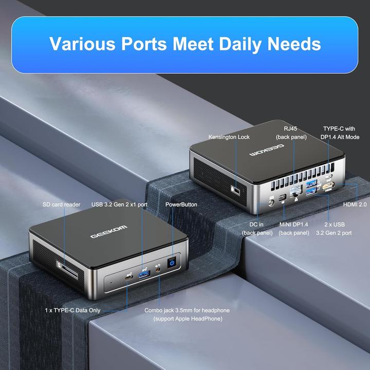 Actual product image Geekom NUC Mini-PC mit Intel Alder Lake N100