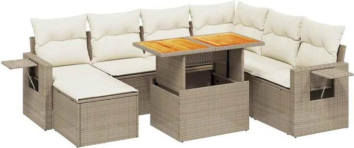 Produktbild VidaXL Gartenmöbel Sofa Garnitur Gartengarnitur Garten Sitzgruppe 8-tlg. Beige