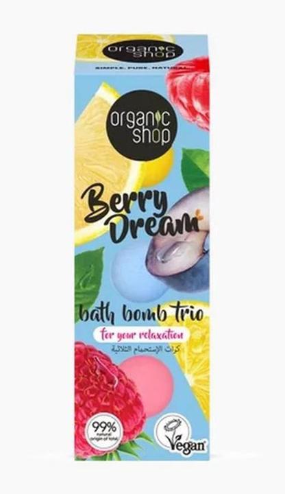 Organic Shop Berry Dream Bath Bomb Pack 1 Unit