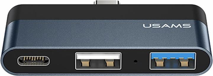 Actual product image Usams Adapter HUB USB 2.0USB 3.0USB-C szarygrey SJ490HUB01 US-SJ490 (USB-C, 2 Ports)
