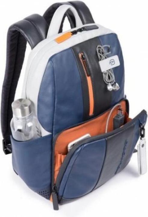 Produktbild Piquadro Urban Computer, Leather Backpack, Blue/Grey, Laptop Compartiment