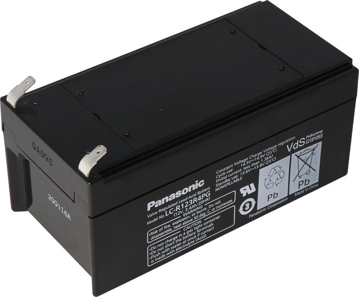 Produktbild Panasonic Akku LC-R123R4PG Akku 12 Volt 3,4Ah mit Faston F1-Anschluss 4,8mm Steckkontakten (12 V)