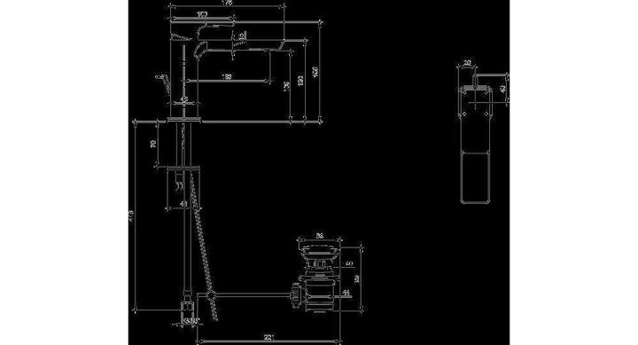 Image du produit Villeroy & Boch V&B EH-WTbatt SUBWAY 3.0 ec 51x176x155mm Dur. 4 l/min chrome