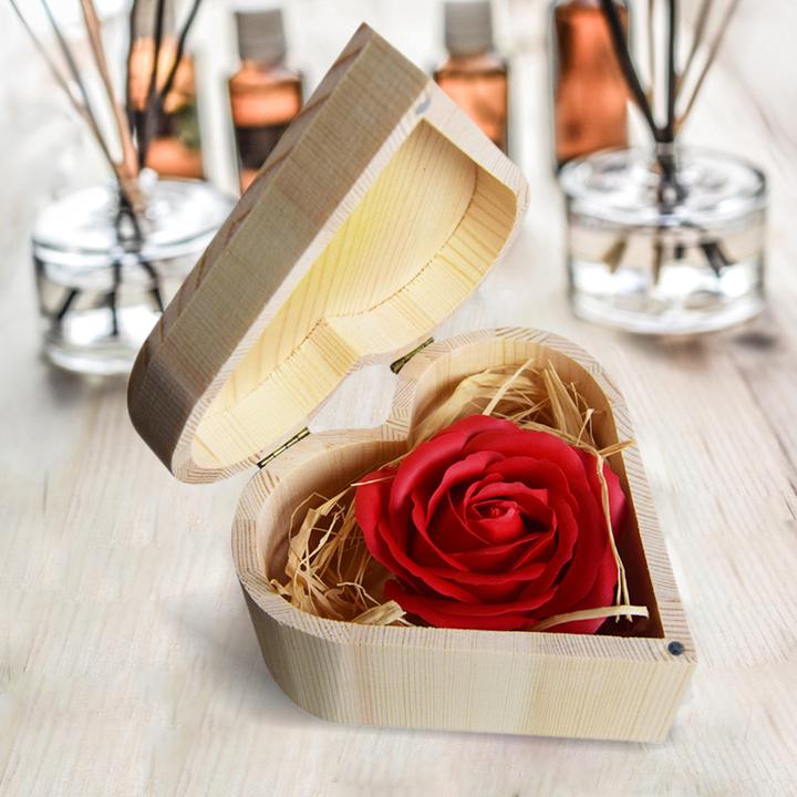 Mikamax Red Soap Rose Heart Box (04469)