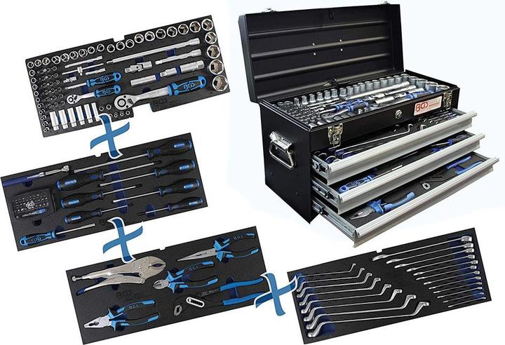 Actual product image BGS Metal workshop Tool Case 3 Drawers with 143 Tools (3312 pieces)