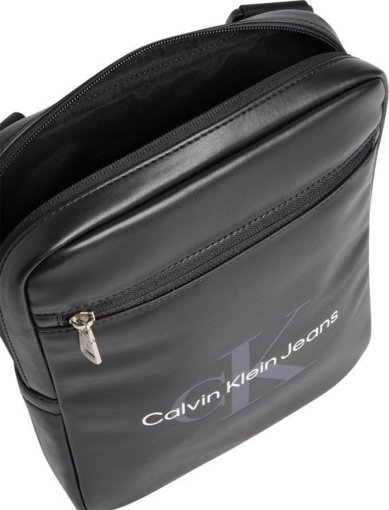 Actual product image Calvin Klein Mens Monogram Soft Reporter22 Crossovers, Black, One Size (100% Polyurethanes)