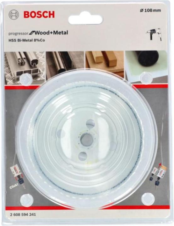 Immagine prodotto Bosch Professional Zubehör Sega a tazza Progressor per legno e metallo, 108 mm (108 millimetri)
