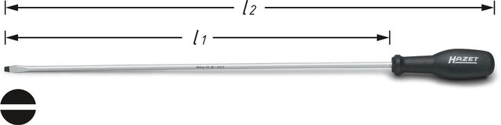 HAZET Schraubendreher trinamic 803LG-55 ∙ Schlitz Profil ∙ 1 x 5.5 mm (Schlitzschrauben)