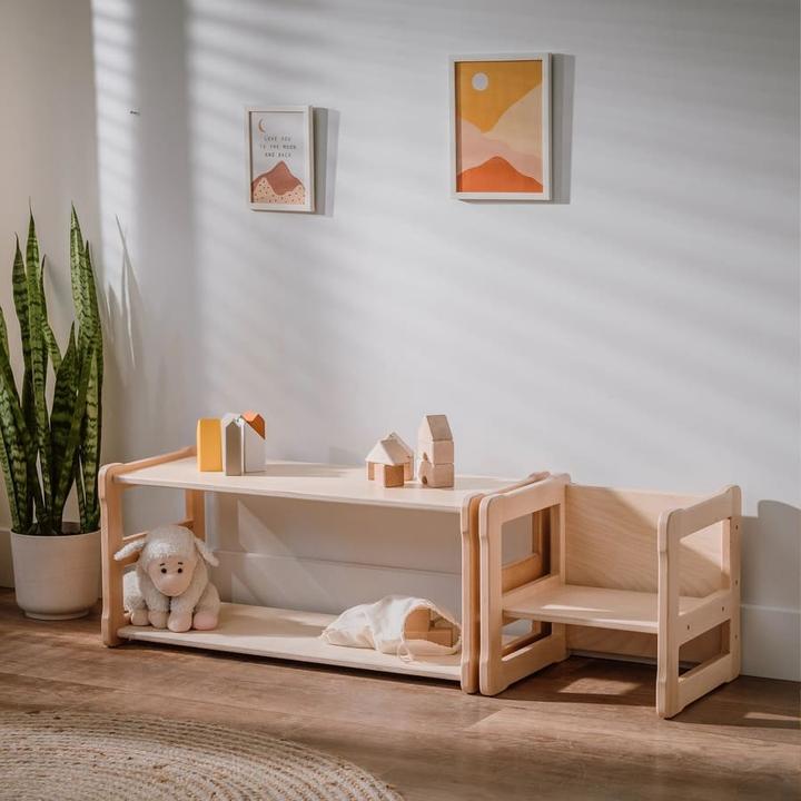 Actual product image Activity Board Waldorf Atmosphere, Children's Room, Open Shelf - Nature